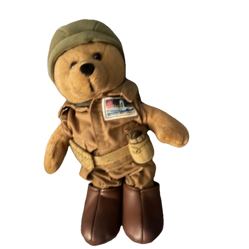 Vintage Washington DC Soldier Teddy Bear Souvenir Plush/Monument Patch Military